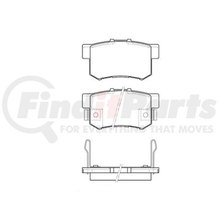 E11005360 by BENDIX - Formula Blue™ Hydraulic Brake Pads - Ceramic, With Shims, Rear, 7418-D536 FMSI