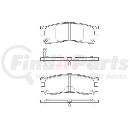 E11005530 by BENDIX - Formula Blue™ Hydraulic Brake Pads - Ceramic, With Shims, Rear, 7432-D553, 7521-D553 FMSI