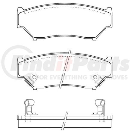E11005560 by BENDIX - Formula Blue™ Hydraulic Brake Pads - Ceramic, With Shims, Front, 7435-D556, 7680-D807 FMSI