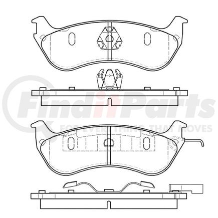 E11006900 by BENDIX - Formula Blue™ Hydraulic Brake Pads - Ceramic, With Shims, Rear, For Applications with Phenolic Pistons