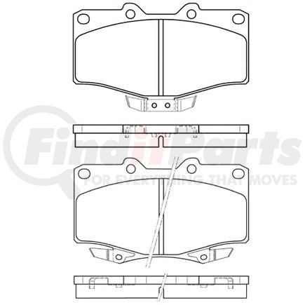 E11006110 by BENDIX - Formula Blue™ Hydraulic Brake Pads - Ceramic, With Shims, Front, 7298-D611 FMSI