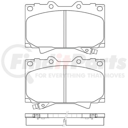 E11007720 by BENDIX - Formula Blue™ Hydraulic Brake Pads - Ceramic, With Shims, Front, 7639-D772 FMSI