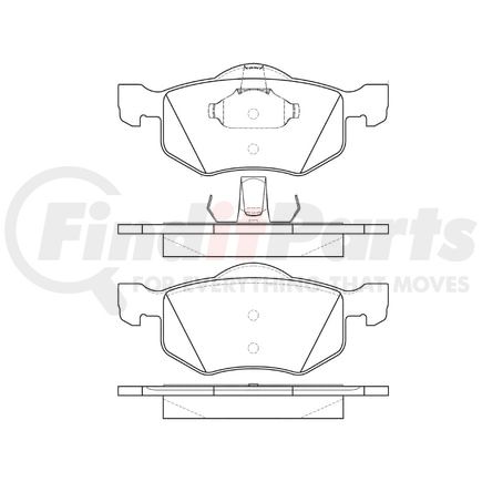 E11008430 by BENDIX - Formula Blue™ Hydraulic Brake Pads - Ceramic, With Shims, Front, 7719-D843 FMSI