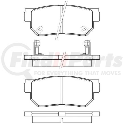 E11008130 by BENDIX - Formula Blue™ Hydraulic Brake Pads - Ceramic, With Shims, Rear, 7688-D813, 7688-D863 FMSI