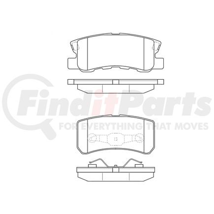 E11008680 by BENDIX - Formula Blue™ Hydraulic Brake Pads - Ceramic, With Shims, Rear, 7743-D868 FMSI