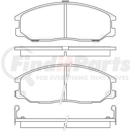 E11008640 by BENDIX - Formula Blue™ Hydraulic Brake Pads - Ceramic, With Shims, Front, 7739-D864, 7792-D864, 7781-D903, 7854-D955 FMSI