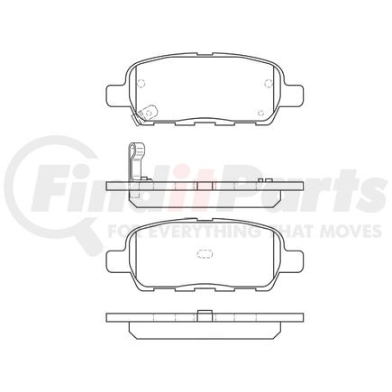 E11009050 by BENDIX - Formula Blue™ Hydraulic Brake Pads - Ceramic, With Shims, Rear, 7784-D905 FMSI