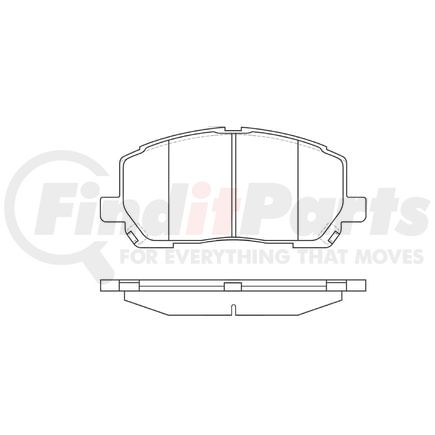 E11008840 by BENDIX - Formula Blue™ Hydraulic Brake Pads - Ceramic, With Shims, Front, 7761-D884 FMSI