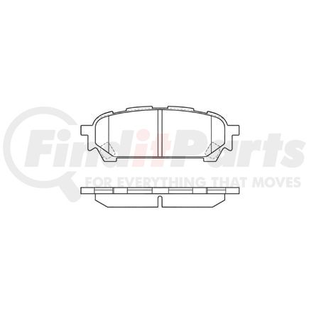 E11010040 by BENDIX - Formula Blue™ Hydraulic Brake Pads - Ceramic, With Shims, Rear, 7905-D1004 FMSI