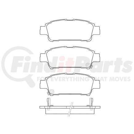 E11009950 by BENDIX - Formula Blue™ Hydraulic Brake Pads - Ceramic, With Shims, Rear, 7895-D995 FMSI