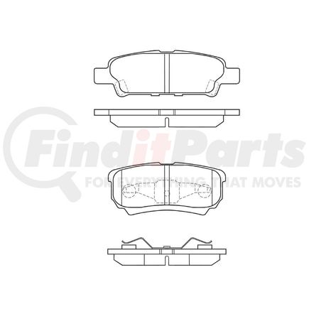 E11010370 by BENDIX - Formula Blue™ Hydraulic Brake Pads - Ceramic, With Shims, Rear, 7940-D1037 FMSI