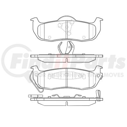 E11010410 by BENDIX - Formula Blue™ Hydraulic Brake Pads - Ceramic, With Shims, Rear, 7945-D1041 FMSI