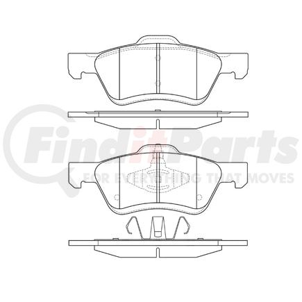 E11010470 by BENDIX - Formula Blue™ Hydraulic Brake Pads - Ceramic, With Shims, Front, 7950-D1047 FMSI