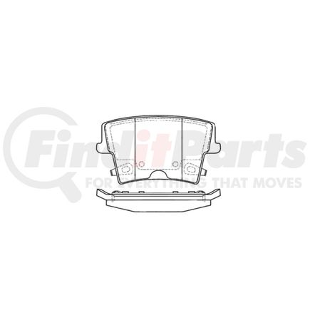 E11010570 by BENDIX - Formula Blue™ Hydraulic Brake Pads - Heavy Duty Ceramic, With Shims, Rear, 7963-D1057, 7964-D1057 FMSI