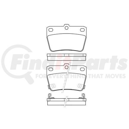 E11010510 by BENDIX - Formula Blue™ Hydraulic Brake Pads - Ceramic, With Shims, Rear, 7955-D1051 FMSI