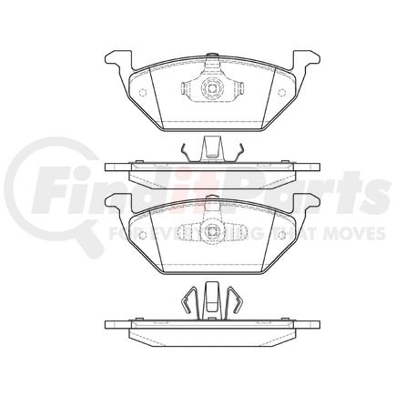 E11010550 by BENDIX - Formula Blue™ Hydraulic Brake Pads - Ceramic, With Shims, Rear, 7961-D1055 FMSI