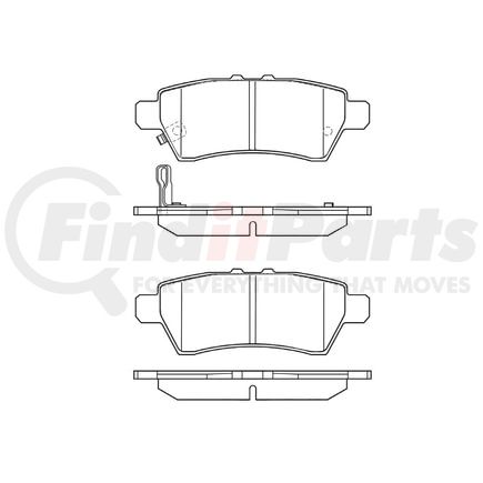 E11011010 by BENDIX - Formula Blue™ Hydraulic Brake Pads - Ceramic, With Shims, Rear, 8204-D1101 FMSI