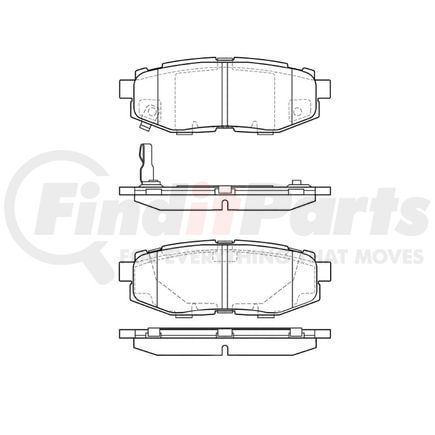 E11011240 by BENDIX - Formula Blue™ Hydraulic Brake Pads - Ceramic, With Shims, Rear, 8231-D1124 FMSI