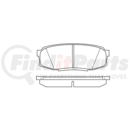 E11013040 by BENDIX - Formula Blue™ Hydraulic Brake Pads - Heavy Duty Ceramic, With Shims