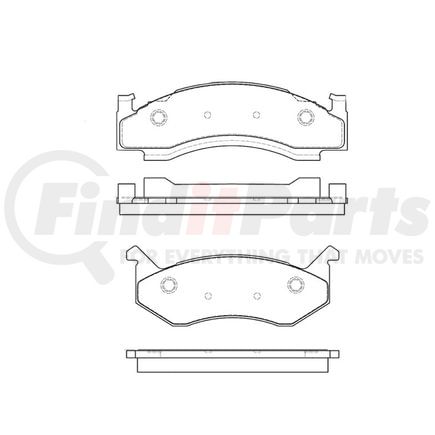 E11101230 by BENDIX - Formula Blue™ Hydraulic Brake Pads - Heavy Duty Extended Wear, With Shims, Front, 787-D53, 7019A-D86, 7019A-D123, 7019A-D269, 7179-D269, 7179A-D269 FMSI