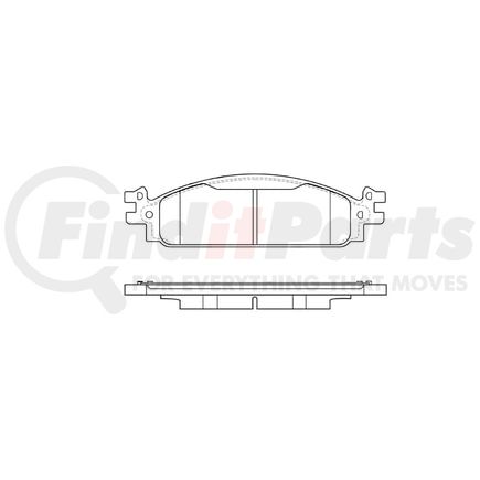 E11015080 by BENDIX - Formula Blue™ Hydraulic Brake Pads - Heavy Duty Ceramic, With Shims, Front, 8715-D1508 FMSI