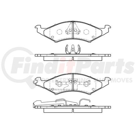 E11103240 by BENDIX - Formula Blue™ Hydraulic Brake Pads - Heavy Duty Extended Wear, With Shims, Front, RH and LH, Outer, 7222A-D324, 7268A-D324, 7475-D597 FMSI