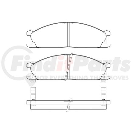 E11103330 by BENDIX - Formula Blue™ Hydraulic Brake Pads - Heavy Duty Extended Wear, With Shims, Front, 7228-D333, 7433-D554 FMSI
