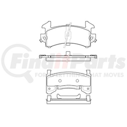 E11101540 by BENDIX - Formula Blue™ Hydraulic Brake Pads - Heavy Duty Extended Wear, With Shims, Front
