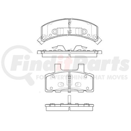 E11103680 by BENDIX - Formula Blue™ Hydraulic Brake Pads - Heavy Duty Extended Wear, With Shims, Front, 7259-D368 FMSI