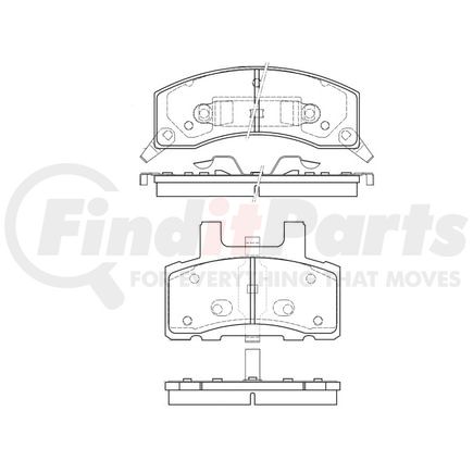 E11103700 by BENDIX - Formula Blue™ Hydraulic Brake Pads - Heavy Duty Extended Wear, With Shims, Front, 7260-D370, 7260-D845, 7721-D845 FMSI