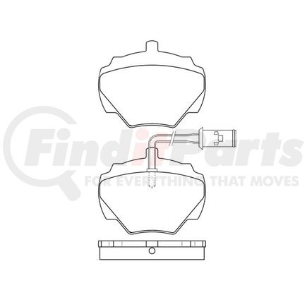 Bendix E11105180 Disc Brake Pad Set Pad Set