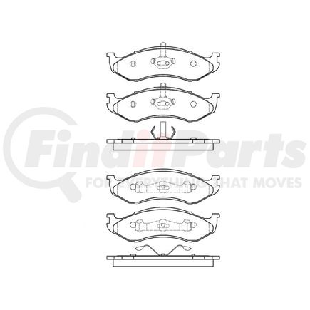 E11104770 by BENDIX - Formula Blue™ Hydraulic Brake Pads - Heavy Duty Extended Wear, With Shims, Front, 7358A-D477, 7507A-D477, 7358-D712 FMSI