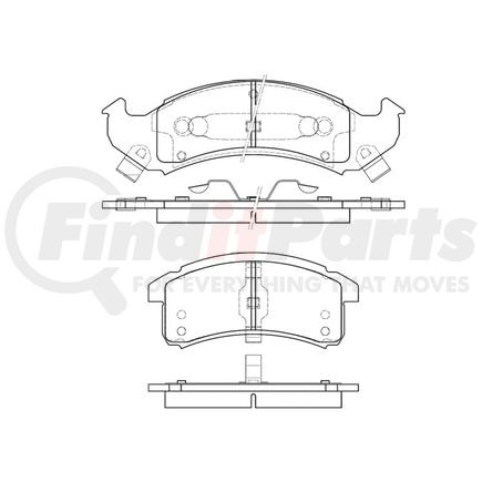 E11106230 by BENDIX - Formula Blue™ Hydraulic Brake Pads - Heavy Duty Extended Wear, With Shims, Front, 7384-D623 FMSI