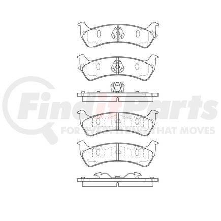 E11106250 by BENDIX - Formula Blue™ Hydraulic Brake Pads - Heavy Duty Extended Wear, With Shims, Rear, 7502-D625, 7502A-D625 FMSI