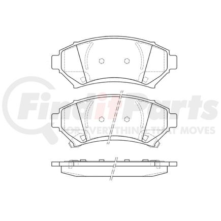 E11106990 by BENDIX - Formula Blue™ Hydraulic Brake Pads - Heavy Duty Extended Wear, With Shims, Front, 7574-D699, 7693-D818 FMSI