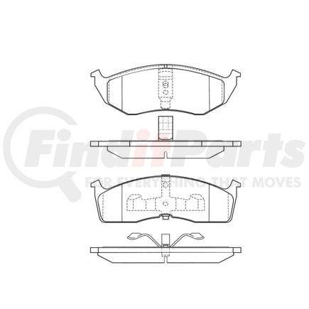 E11107300 by BENDIX - Formula Blue™ Hydraulic Brake Pads - Heavy Duty Extended Wear, With Shims, Front, 7623-D730 FMSI