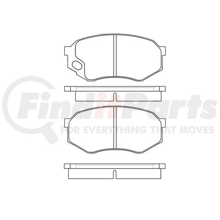 E11107350 by BENDIX - Formula Blue™ Hydraulic Brake Pads - Heavy Duty Extended Wear, With Shims, Front and Rear, 7604-D735 FMSI