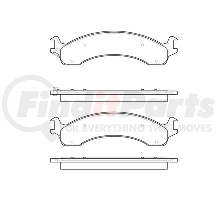 E11108210 by BENDIX - Formula Blue™ Hydraulic Brake Pads - Heavy Duty Extended Wear, With Shims, Front, 7694-D821, 7694-D859 FMSI