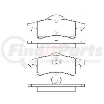 E11107910 by BENDIX - Formula Blue™ Hydraulic Brake Pads - Heavy Duty Extended Wear, With Shims, Rear, 7661-D791 FMSI