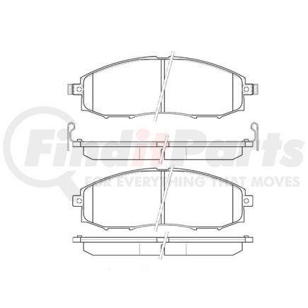 E11108300 by BENDIX - Formula Blue™ Hydraulic Brake Pads - Heavy Duty Extended Wear, With Shims, Front, 7703-D830, 7876-D830 FMSI