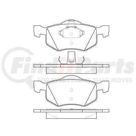 E11108430 by BENDIX - Formula Blue™ Hydraulic Brake Pads - Heavy Duty Extended Wear, With Shims