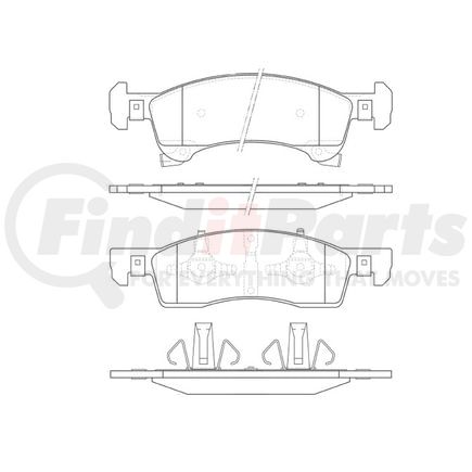 E11109340 by BENDIX - Formula Blue™ Hydraulic Brake Pads - Heavy Duty Extended Wear, With Shims, Front, 7837-D934 FMSI
