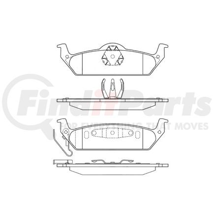 E11109630 by BENDIX - Formula Blue™ Hydraulic Brake Pads - Heavy Duty Extended Wear, With Shims, Rear, 7862-D963 FMSI