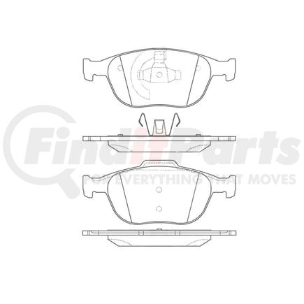 E11109700 by BENDIX - Formula Blue™ Hydraulic Brake Pads - Heavy Duty Extended Wear, With Shims, Front, 7871-D970 FMSI