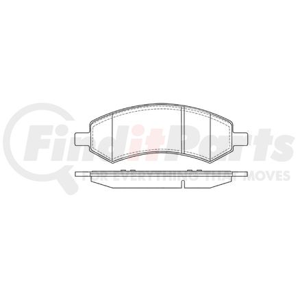 E11110840 by BENDIX - Formula Blue™ Hydraulic Brake Pads - Heavy Duty Extended Wear, With Shims, Front, 7991-D1084 FMSI