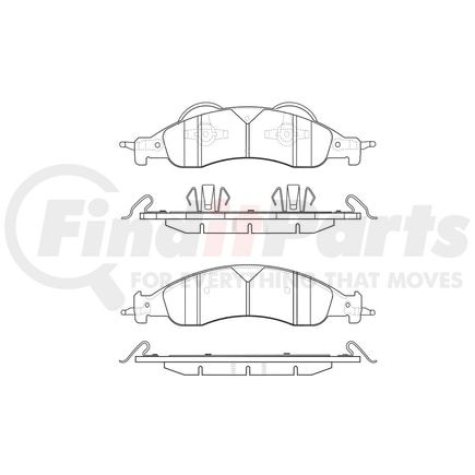 E11112780 by BENDIX - Formula Blue™ Hydraulic Brake Pads - Heavy Duty Extended Wear, With Shims