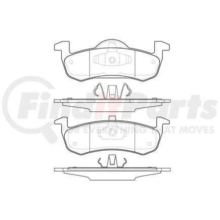 E11112790 by BENDIX - Formula Blue™ Hydraulic Brake Pads - Heavy Duty Extended Wear, With Shims