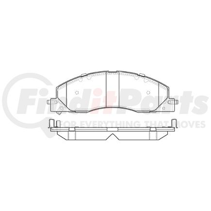E11113990 by BENDIX - Formula Blue™ Hydraulic Brake Pads - Heavy Duty Extended Wear, With Shims, Front, 8507-D1399 FMSI