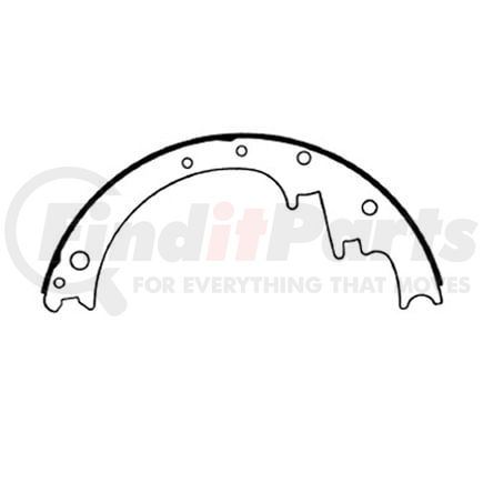 E11600620 by BENDIX - Formula Blue™ New Bonded Brake Shoes - Front or Rear, 220AT-62 (FMSI), 12 in. x 2 in. Brake Drum Diameter