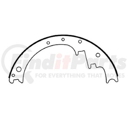 E11600740 by BENDIX - Formula Blue™ New Bonded Brake Shoes - Front, 2004A-74 (FMSI), 12 in. x 2-1/2 in. Brake Drum Diameter